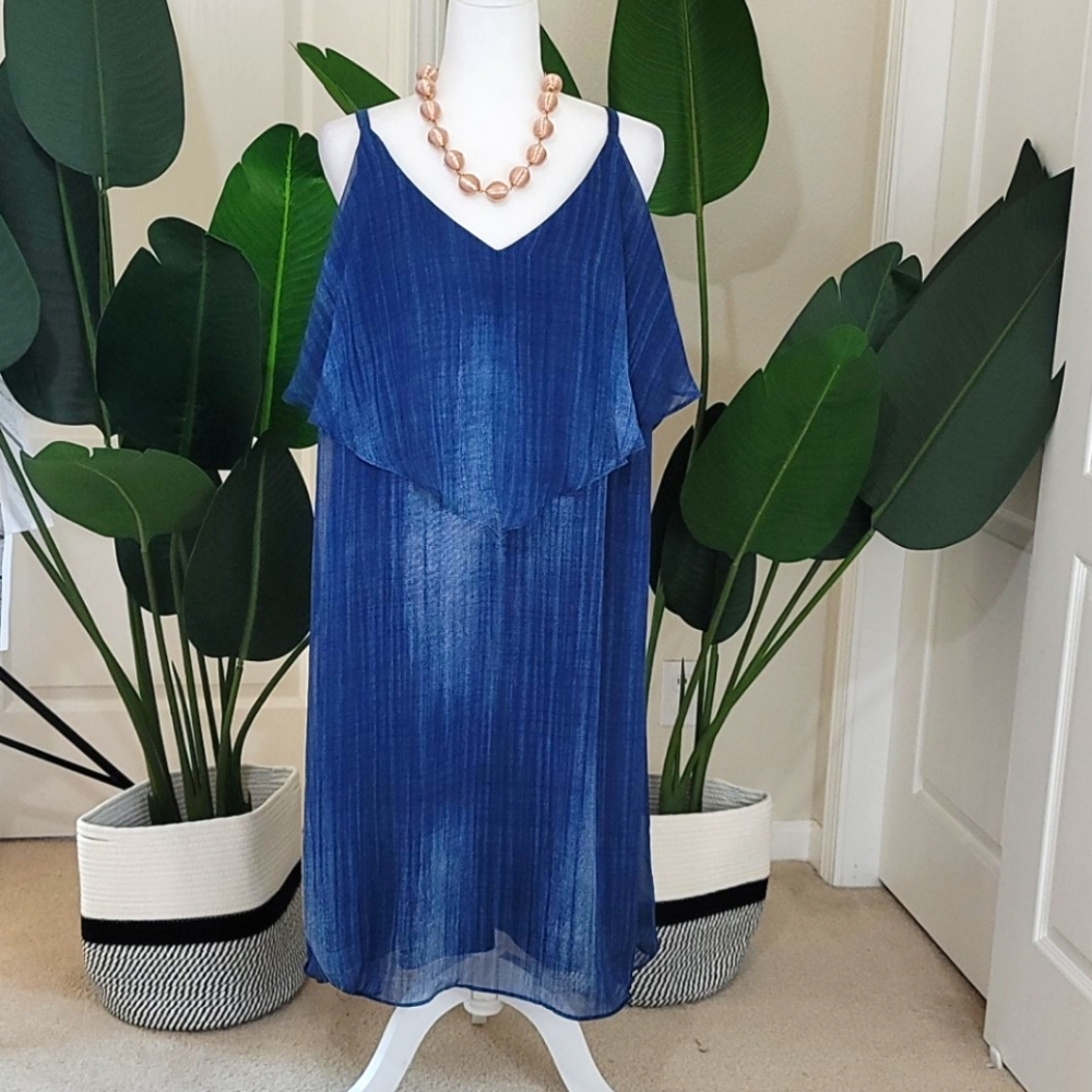 London Times size 22W - Blue "Jean" dress